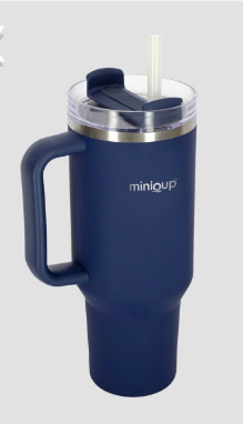 MiniQup Q3 SipStraw 900ml Pipetli Termos Lacivert