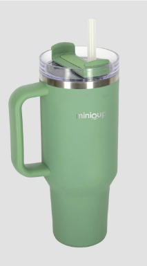 MiniQup Q3 SipStraw 900ml Pipetli Termos Yeşil - 1