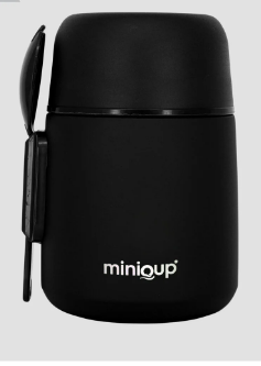 MiniQup Q4-500-MS MealMate 500ml Yemek Termosu Mat Siyah 700123
