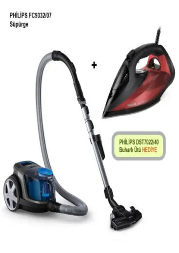 Philips BXA0071/00 FC9332 Toz Torbasız Süpürge + DST7022 Azur Buharlı Ütü Set - 2