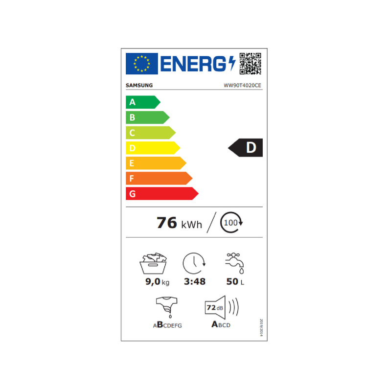 Samsung WW90T4020CE/AH Çamaşır Makinesi 1200 Devir 9 Kg Beyaz