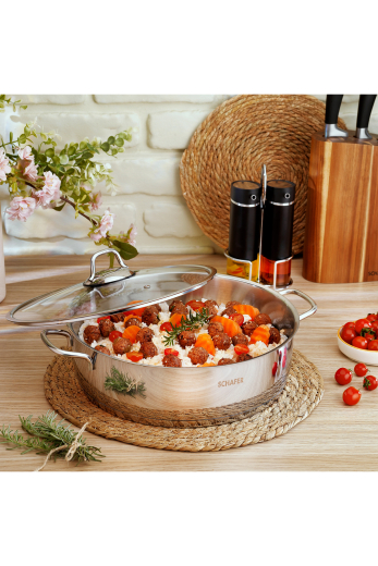 Schafer Held Çelik Basık Tencere 30 Cm İnox