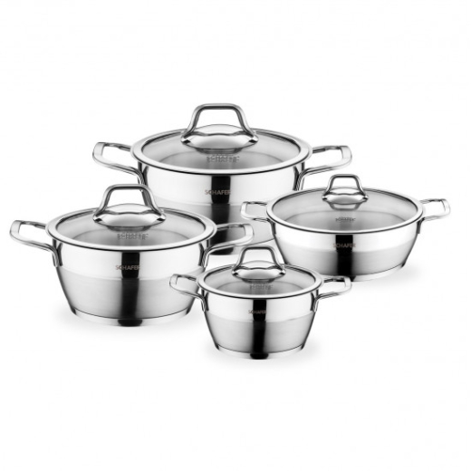 Schafer Tencere Seti Vals Çelik 8 Parça Shf2410