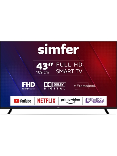 Simfer 43SFSA4B 43" 109 Ekran Full HD Android Smart LED TV