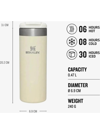 Stanley 10-10787-217 The Aerolight Transit Mug Termos .47L Cream - 3