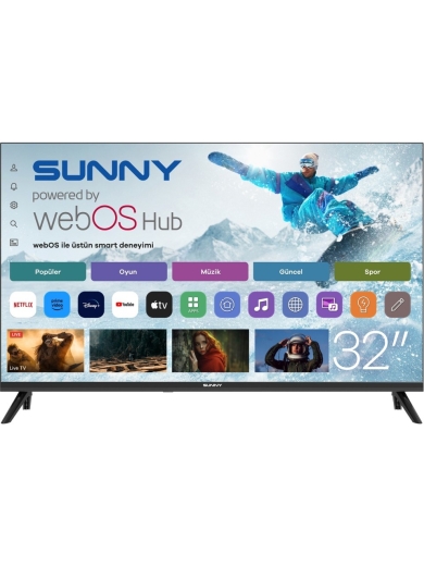Sunny SN32HMLN -W02S HD 32" 82 Ekran Uydu Alıcılı webOS Smart LED Televizyon
