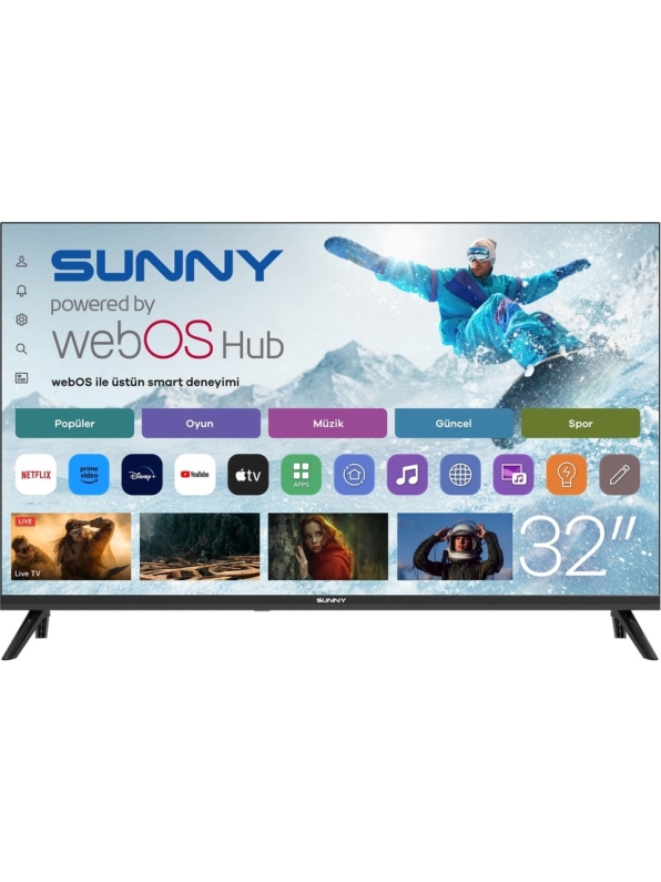Sunny SN32HMLN -W02S HD 32" 82 Ekran Uydu Alıcılı webOS Smart LED Televizyon - 1