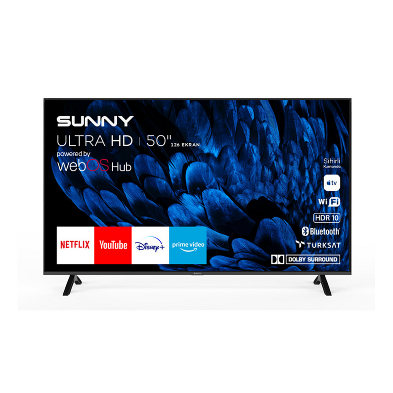 Sunny SN50FMN252-0276 4K Ultra HD 50 inç 127 Ekran Uydu Alıcılı WebOS Smart LED TV