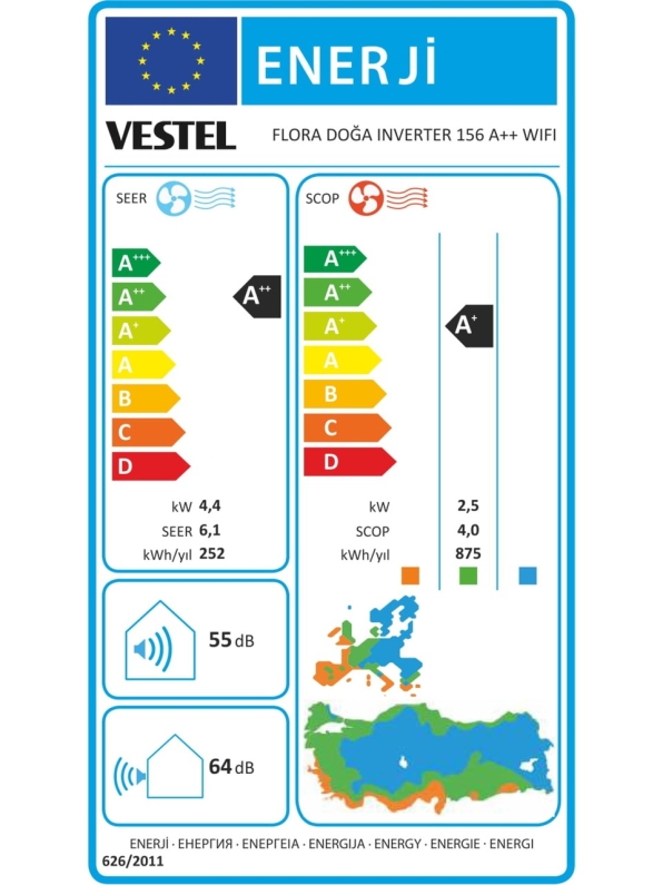 Vestel 20235141 Doğa Flora 246 A++ Wıfı Inverter Klima (20234513 -242, 20234957 244) - 4